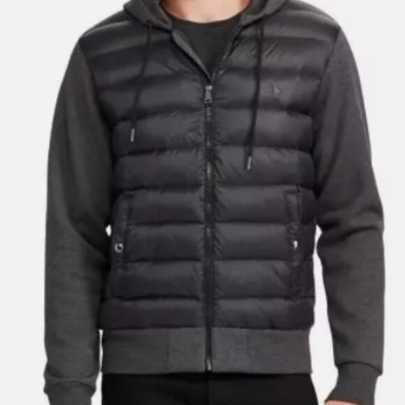 Polo Ralph Lauren Paneled Down Zip Hoodie Men's XL EUC!